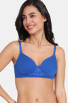 Zivame Padded Non Wired 3/4th Coverage Backless Bra - Lapis Blue — thumbnail 3